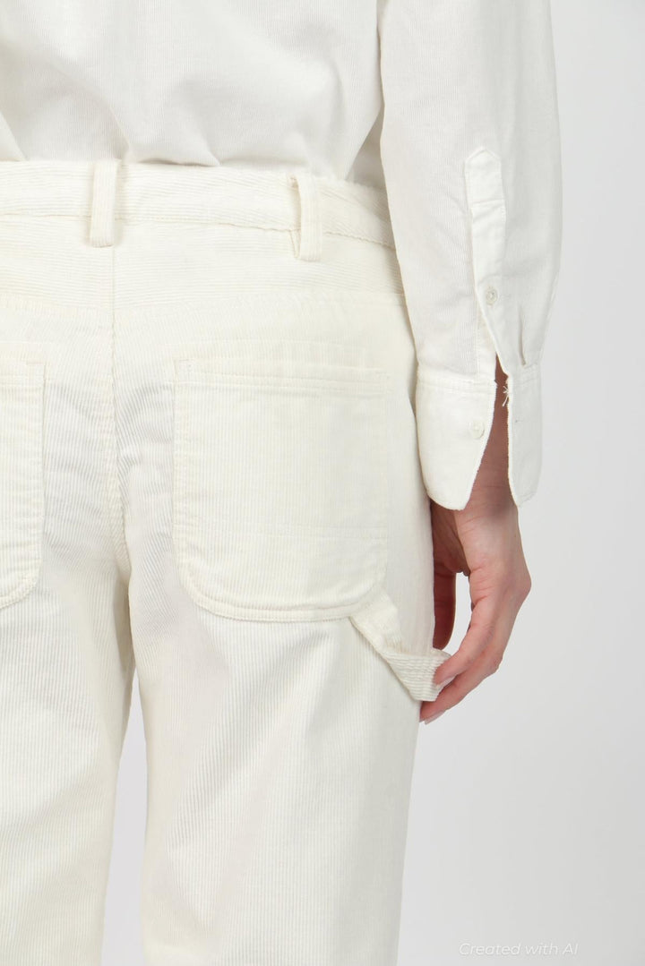 Corduroy Carpenter Pant - Winter White - Pants