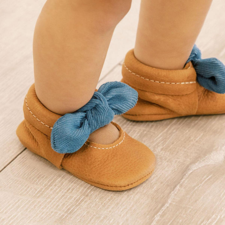 Corduroy Cowgirl Knotted Bow Baby Shoe - ’Flats - Baby Kids Adult All’