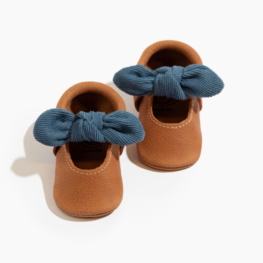 Corduroy Cowgirl Knotted Bow Baby Shoe - ’Flats - Baby Kids Adult All’