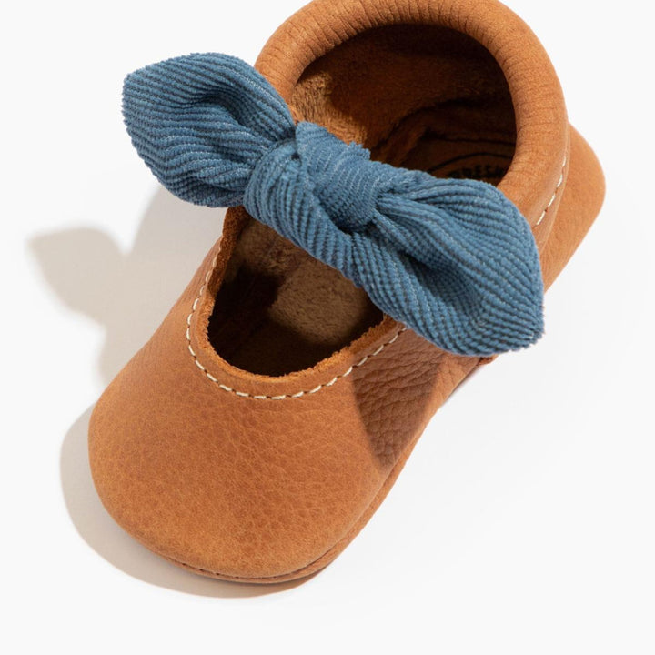 Corduroy Cowgirl Knotted Bow Baby Shoe - ’Flats - Baby Kids Adult All’