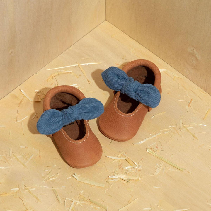 Corduroy Cowgirl Knotted Bow Baby Shoe - ’Flats - Baby Kids Adult All’