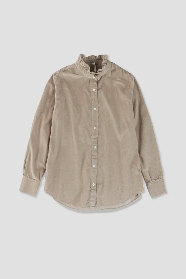 Corduroy Emma Shirt - Taupe - Button Down Shirt