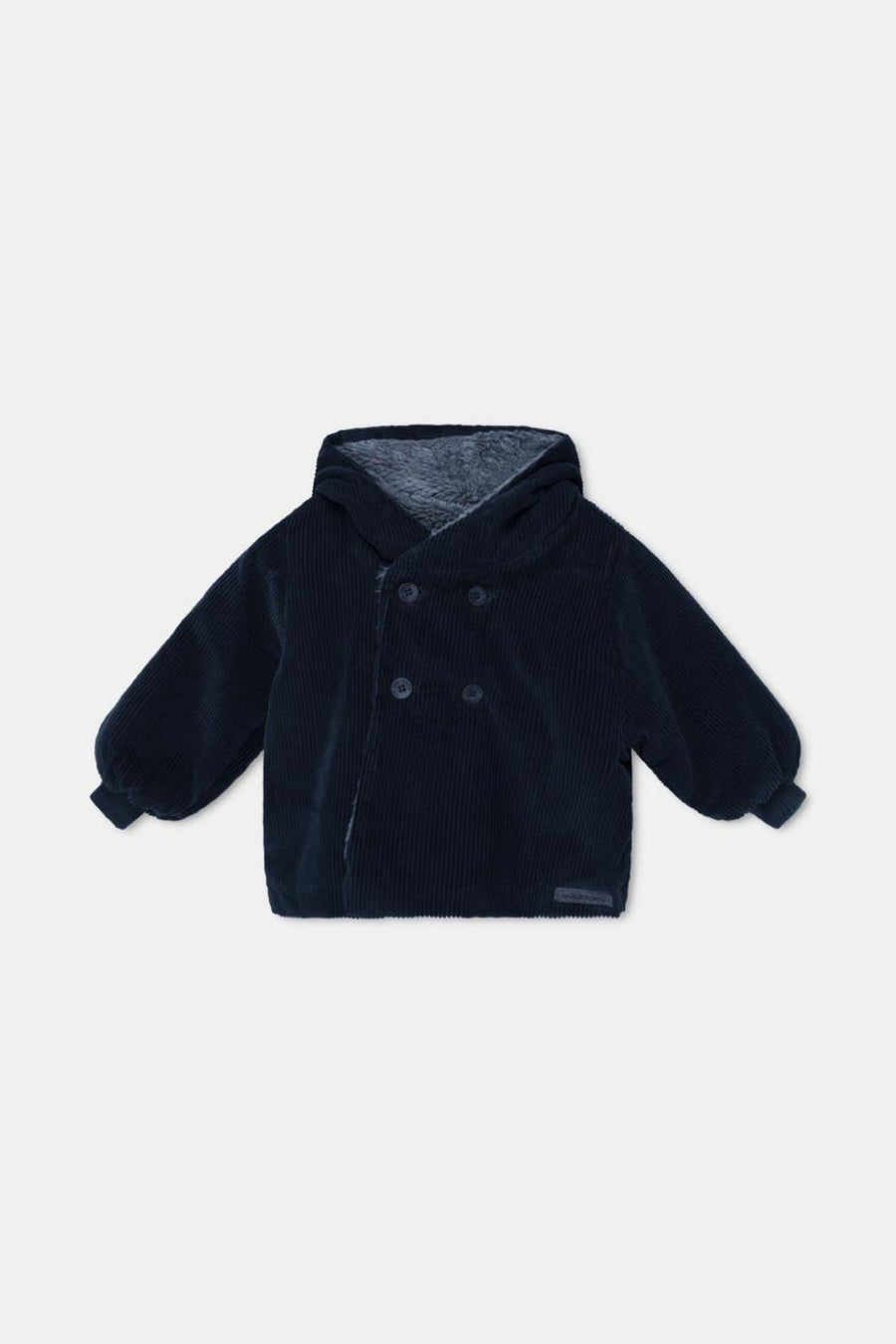 Corduroy faux shearling baby coat - Dark grey - Coat