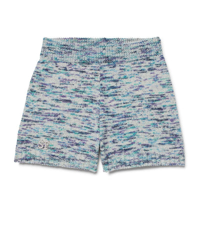 Cotton Bardot Shorts - Blue Multi - Shorts