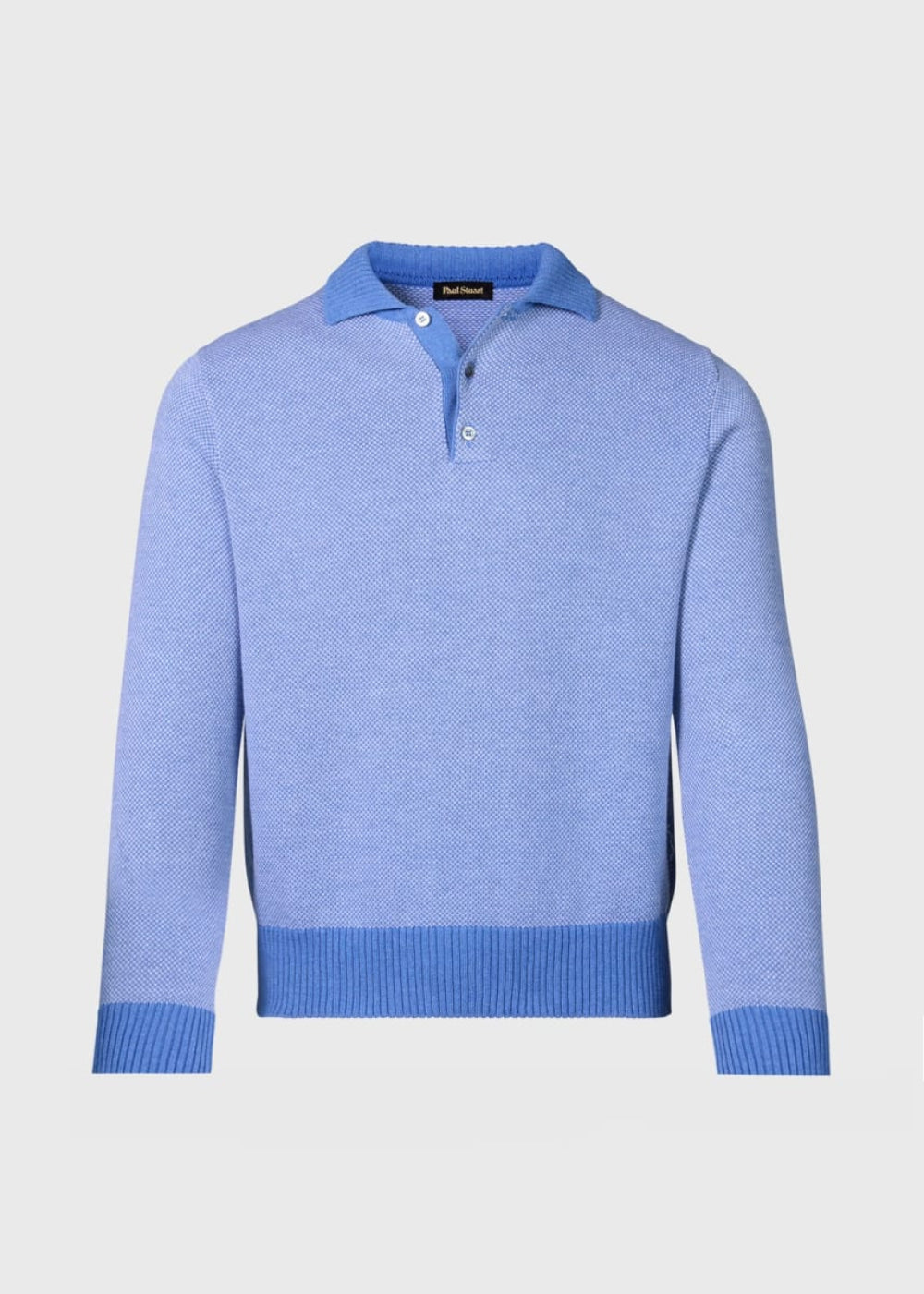 Cotton Birdseye Pullover - Blue - Sweater