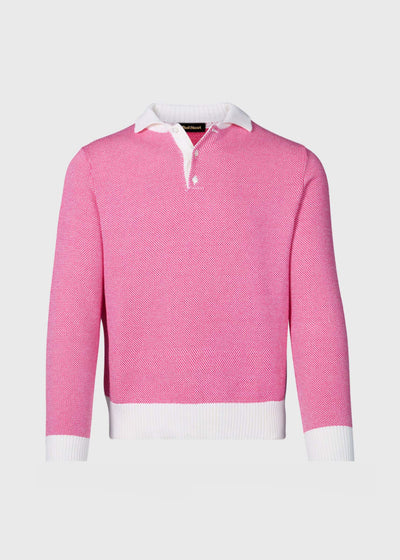 Cotton Birdseye Pullover - Red - Sweater