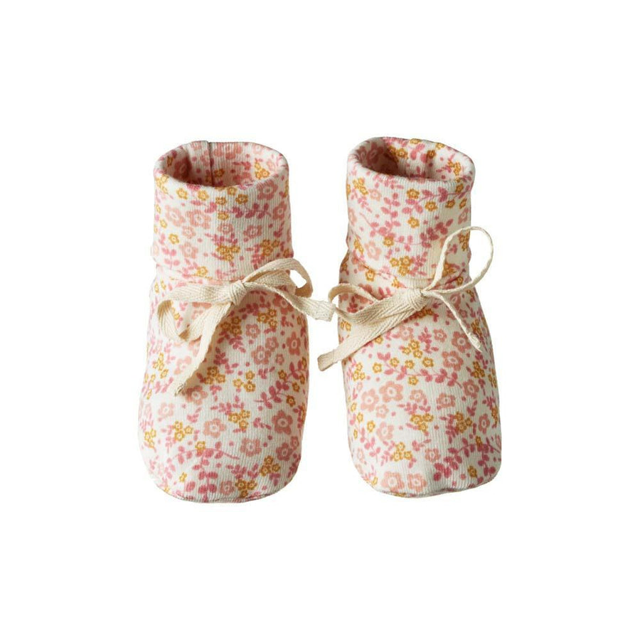 Cotton Booties - Daisy Belle Print - 3-6m - Bootie
