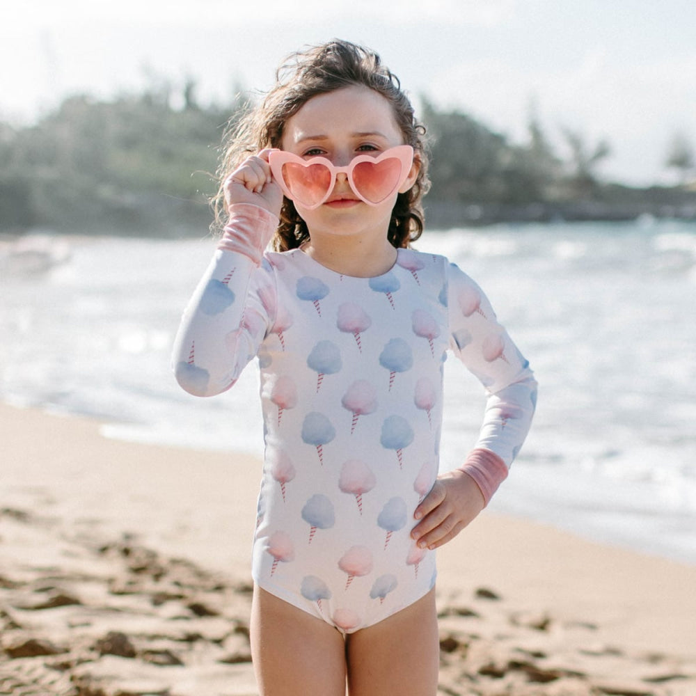 Cotton Candy One Piece Long Sleeve - One Piece Swim