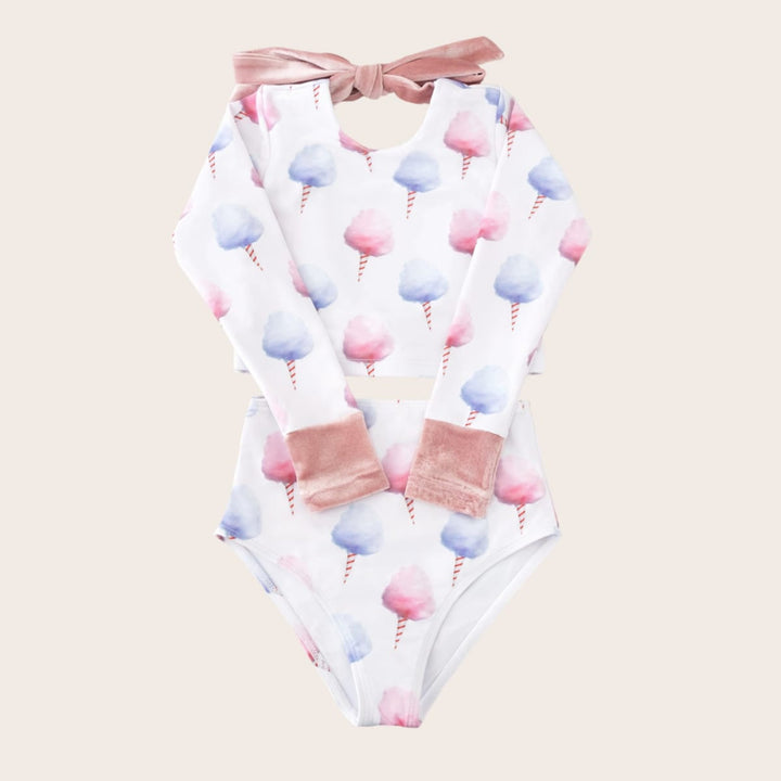 Cotton Candy Two Piece Long Sleeve - Two Piece Swim