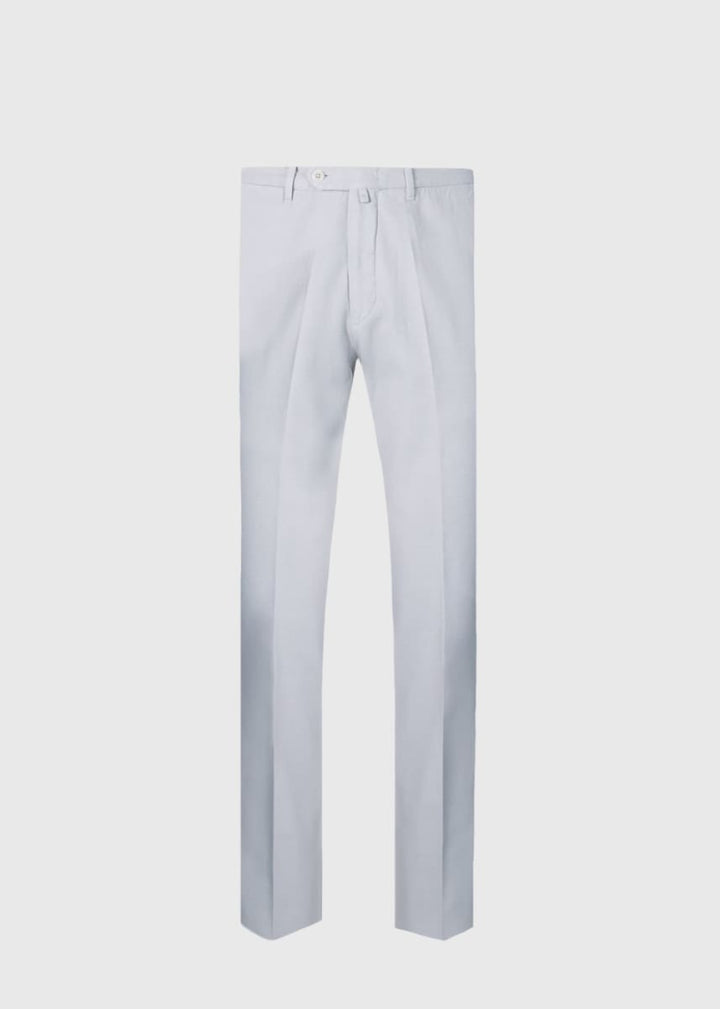 Cotton & Cashmere Trouser - Light Grey - Trouser