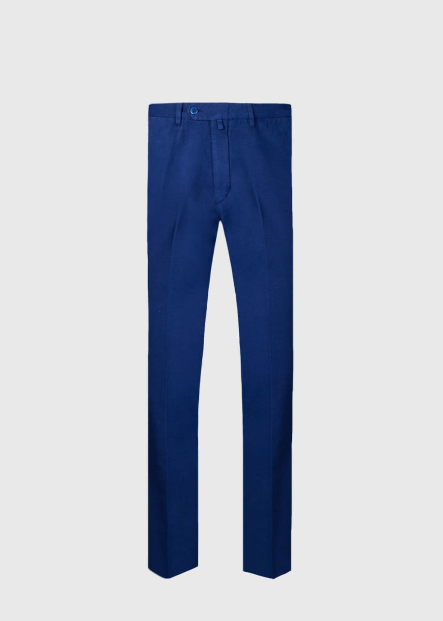 Cotton & Cashmere Trouser - Navy - Trouser