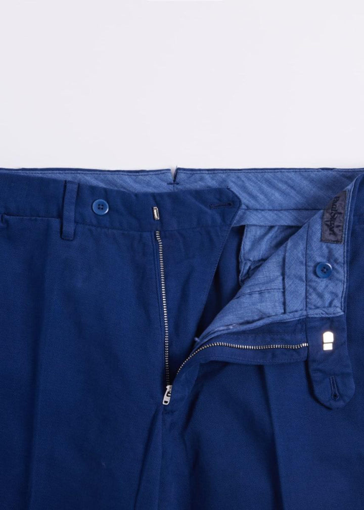 Cotton & Cashmere Trouser - Navy - Trouser