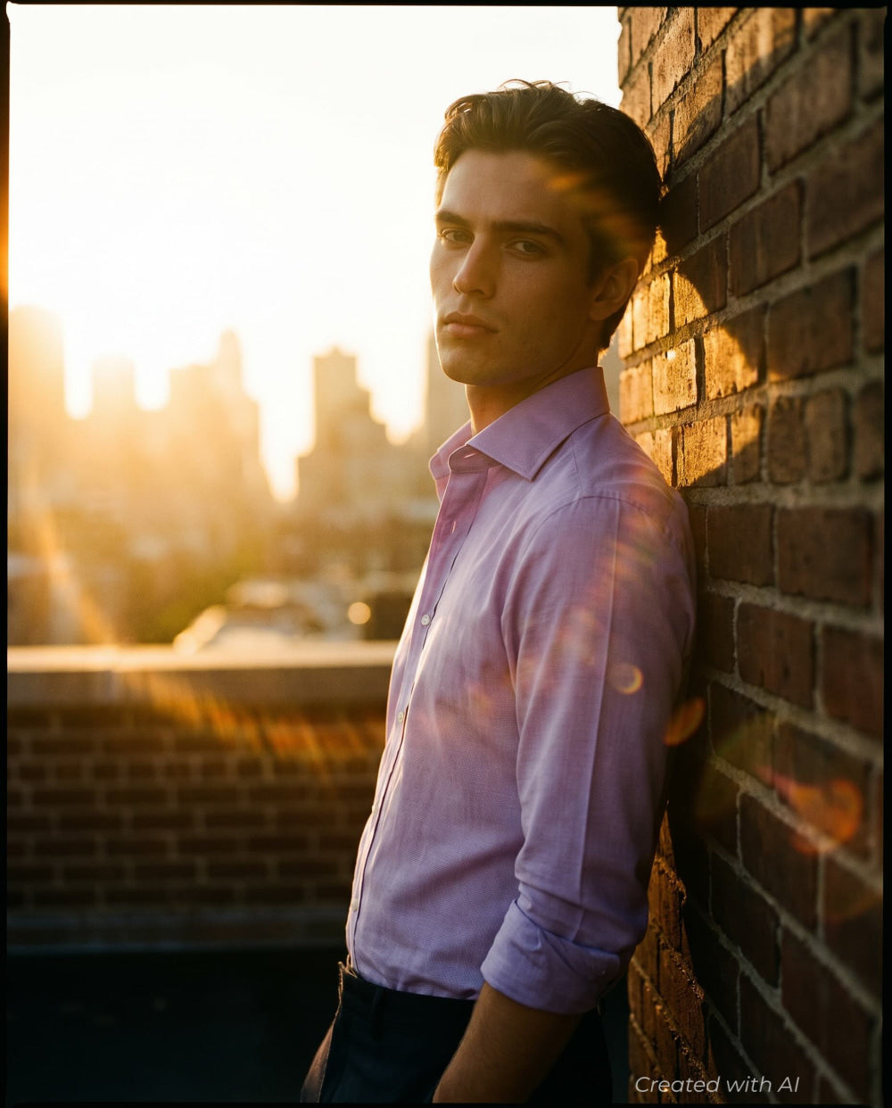 Cotton Dress Shirt - Plum - Dress Shirt