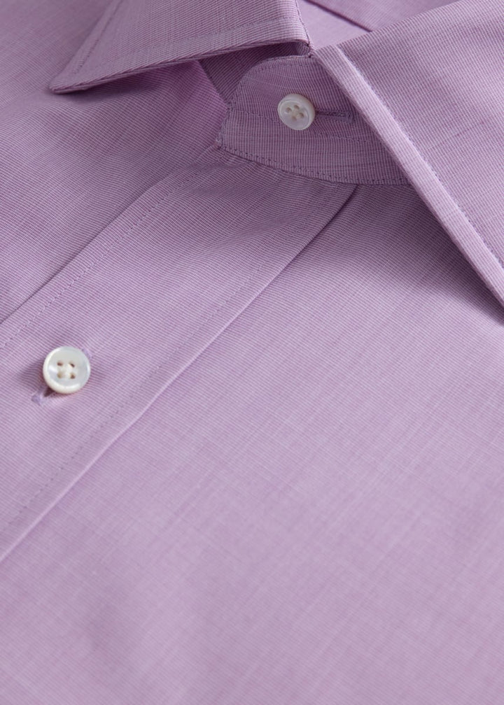 Cotton Dress Shirt - Plum - Dress Shirt