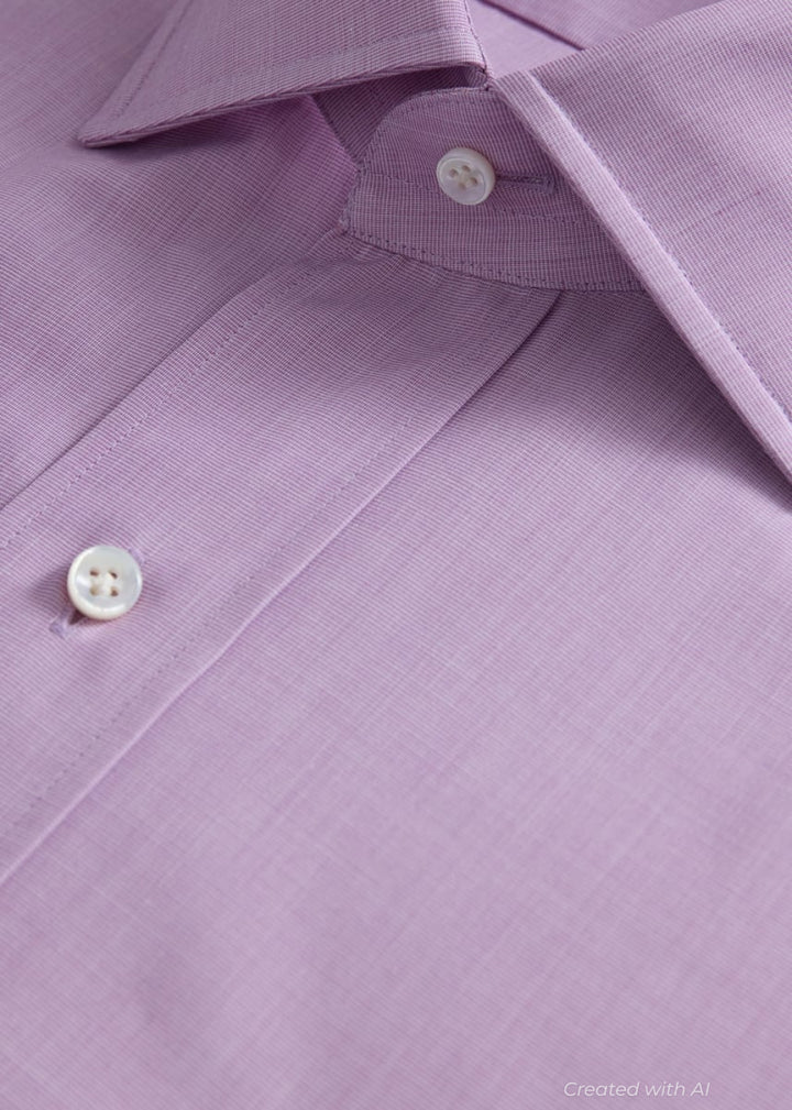 Cotton Dress Shirt - Plum - Dress Shirt
