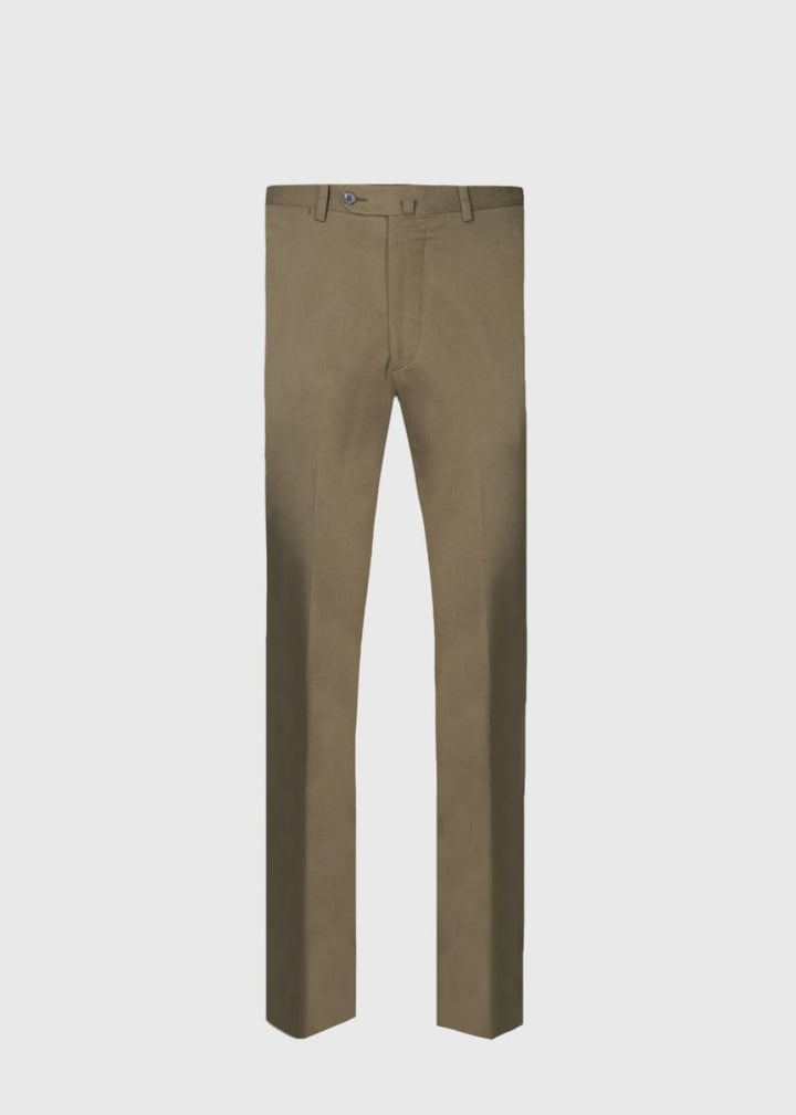 Cotton Dress Trouser - Olive - Trouser