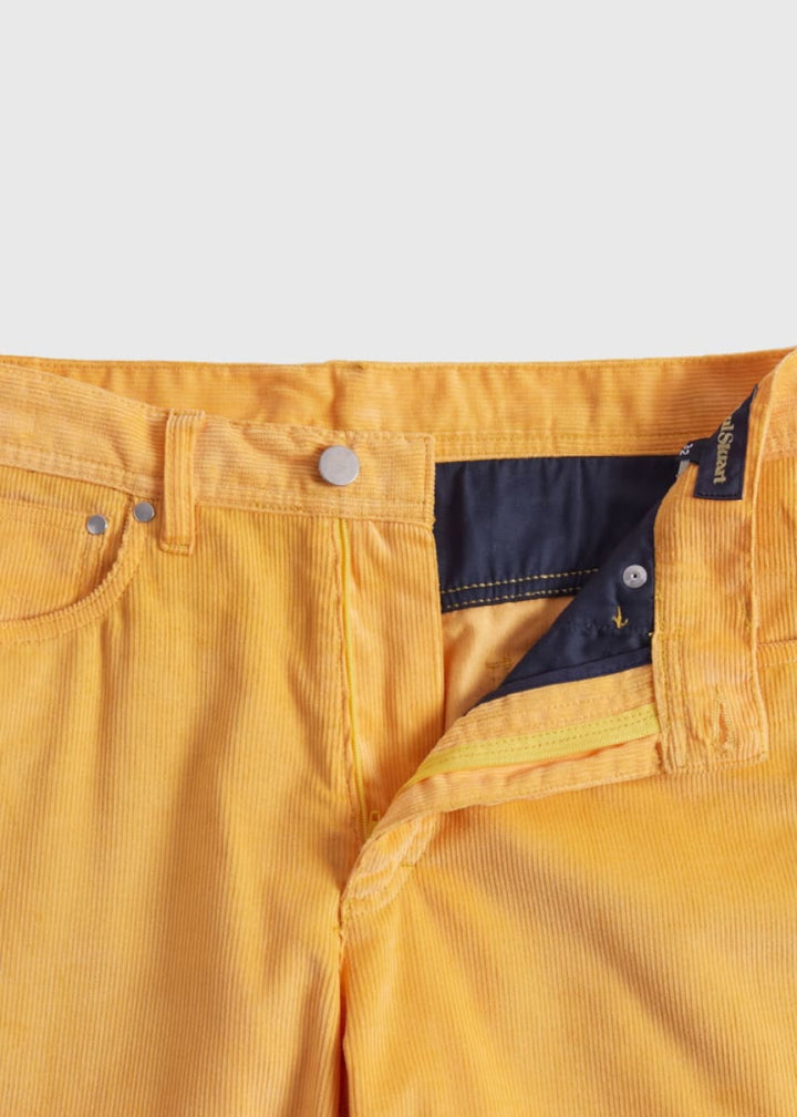 Cotton Five Pocket Corduroy Pant - Yellow - 38 - Pants