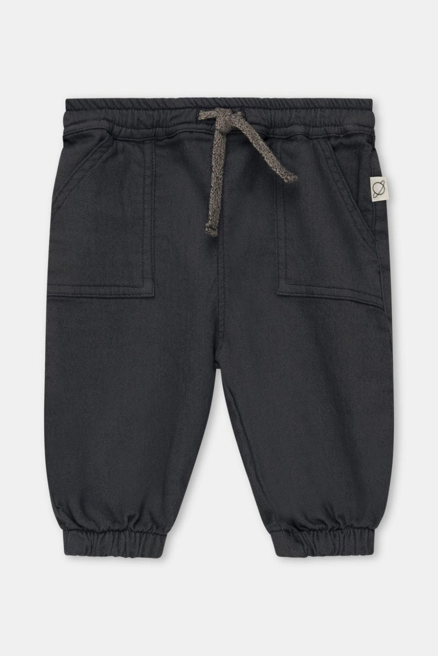 Cotton fleece baby pants - Dark grey - Joggers