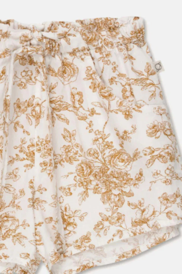 Cotton floral shorts - Ivory - Shorts