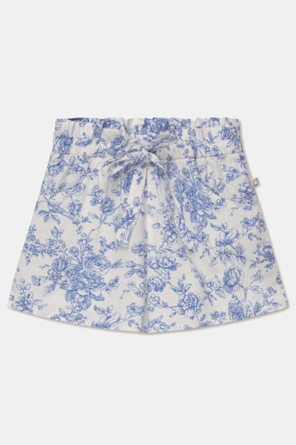 Cotton Floral Shorts - Ivory/Blue - 12Y - Shorts