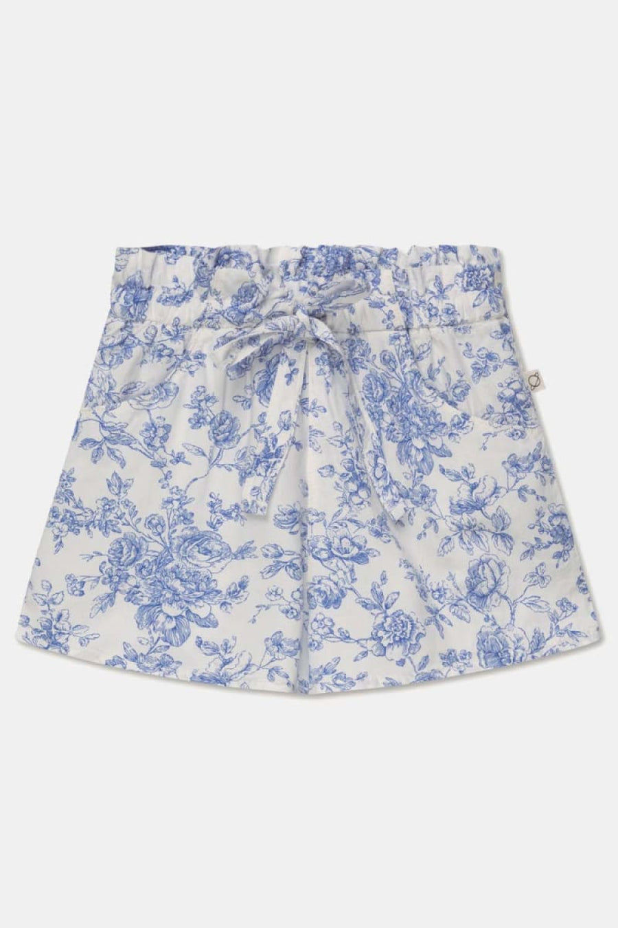 Cotton Floral Shorts - Ivory/Blue - 12Y - Shorts