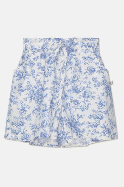 Cotton floral woman shorts - Ivory - Shorts