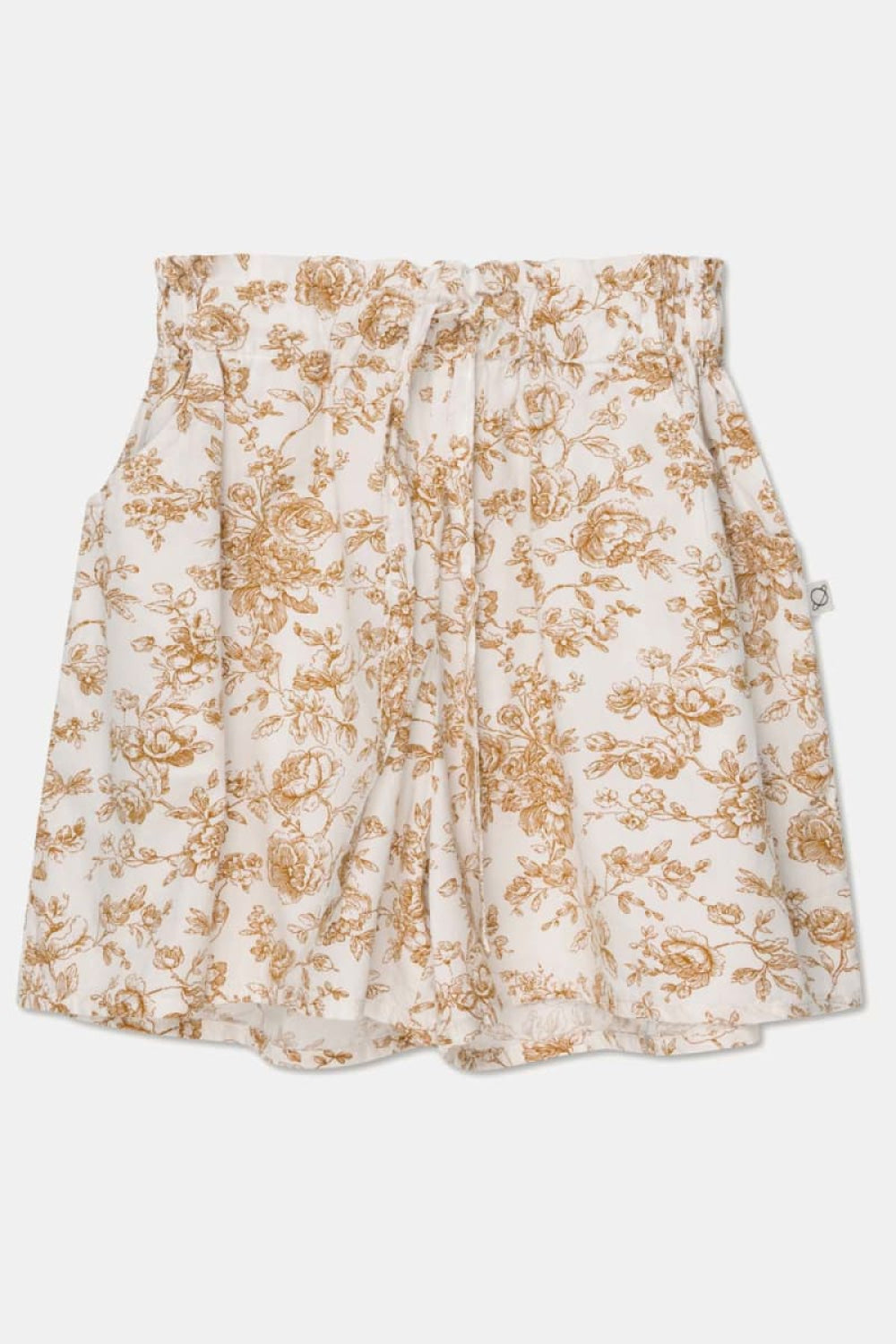 Cotton Floral Woman Shorts - Ivory/Oil - Shorts