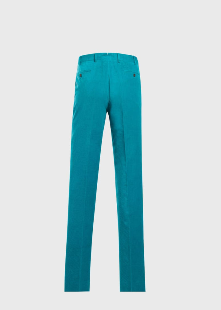 Cotton Horizontal Pincord - Turquoise - Trouser