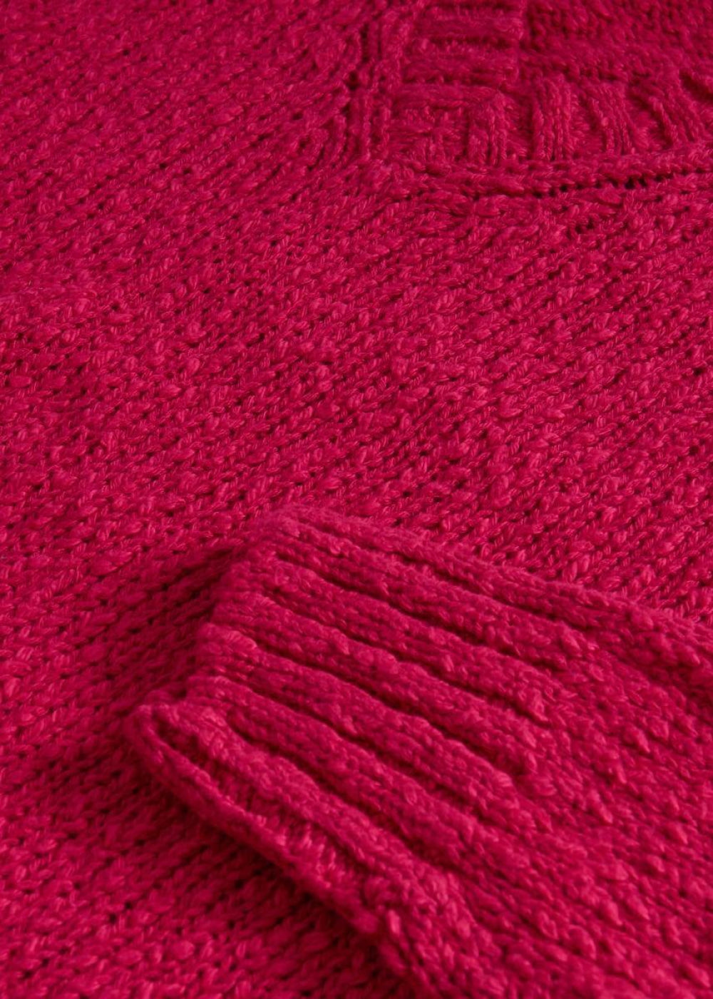 Cotton & Linen V-Neck Pullover - Plum - Sweater