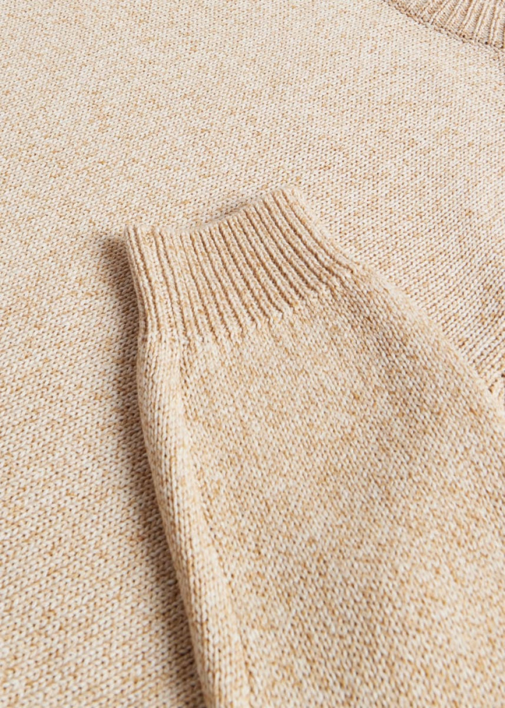 Cotton Melange Crewneck Sweater - Camel - XXL (46) - Sweater