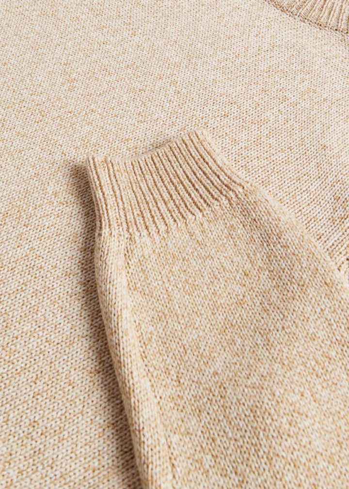 Cotton Melange Crewneck Sweater - Camel - XXL (46) - Sweater