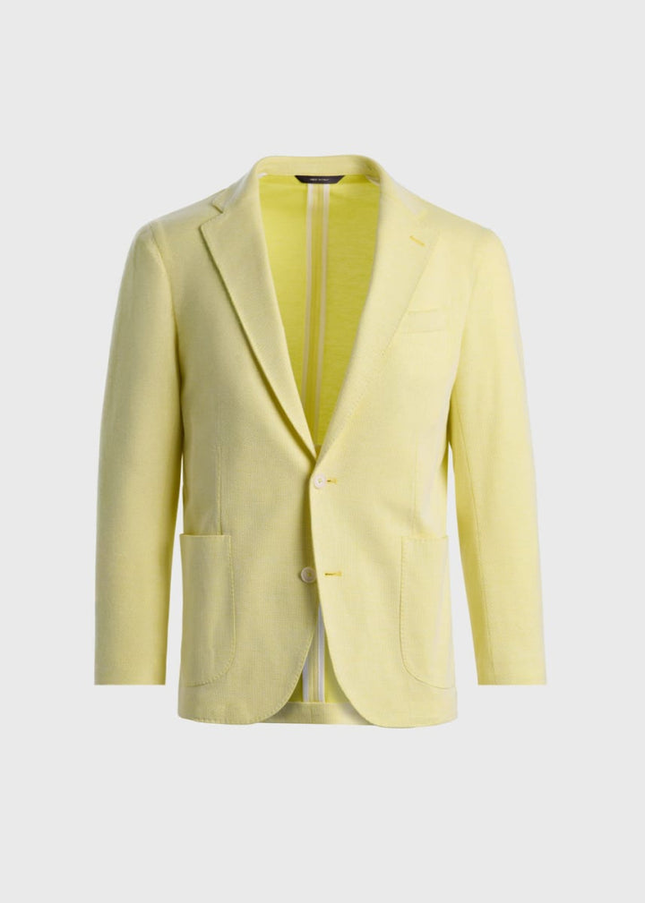 Cotton Pique Jacket - Lemon - Blazer