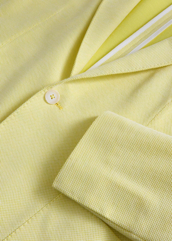 Cotton Pique Jacket - Lemon - Blazer