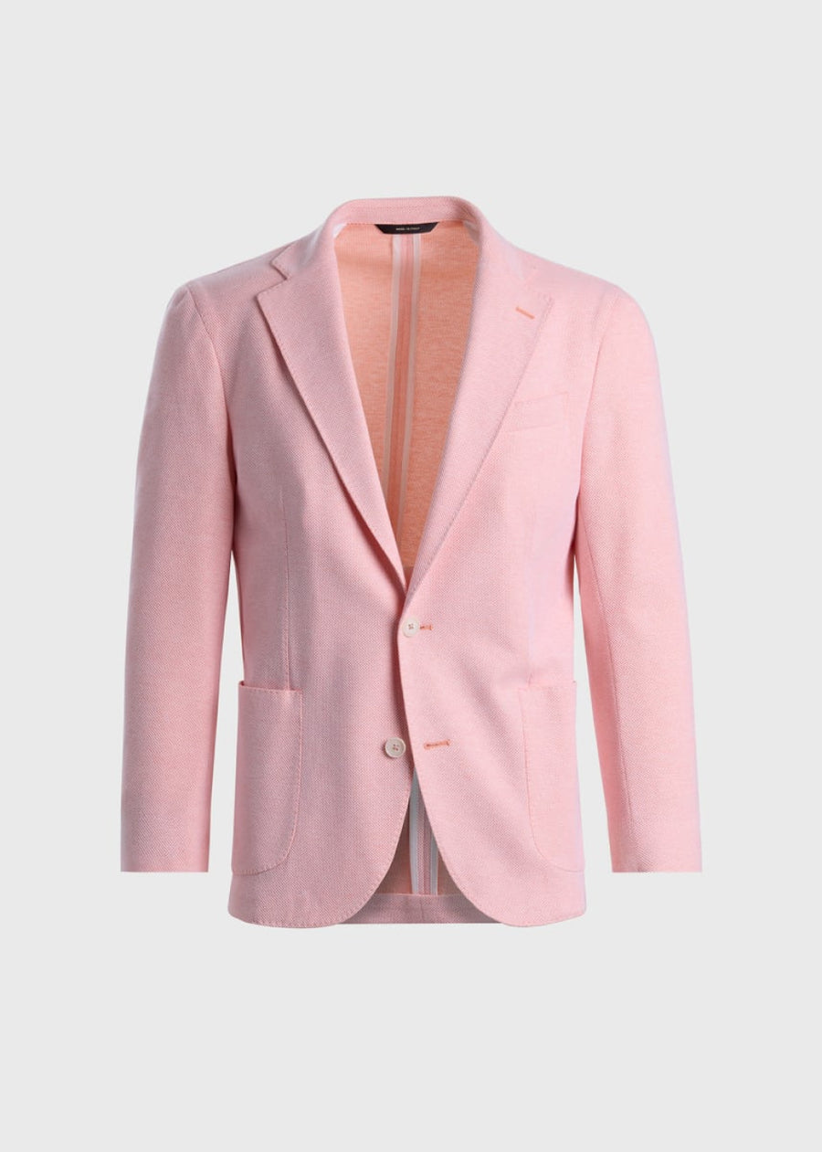 Cotton Pique Jacket - Peach - Blazer