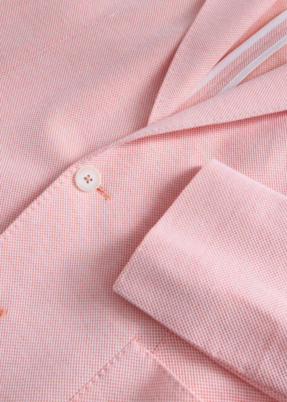 Cotton Pique Jacket - Peach - Blazer