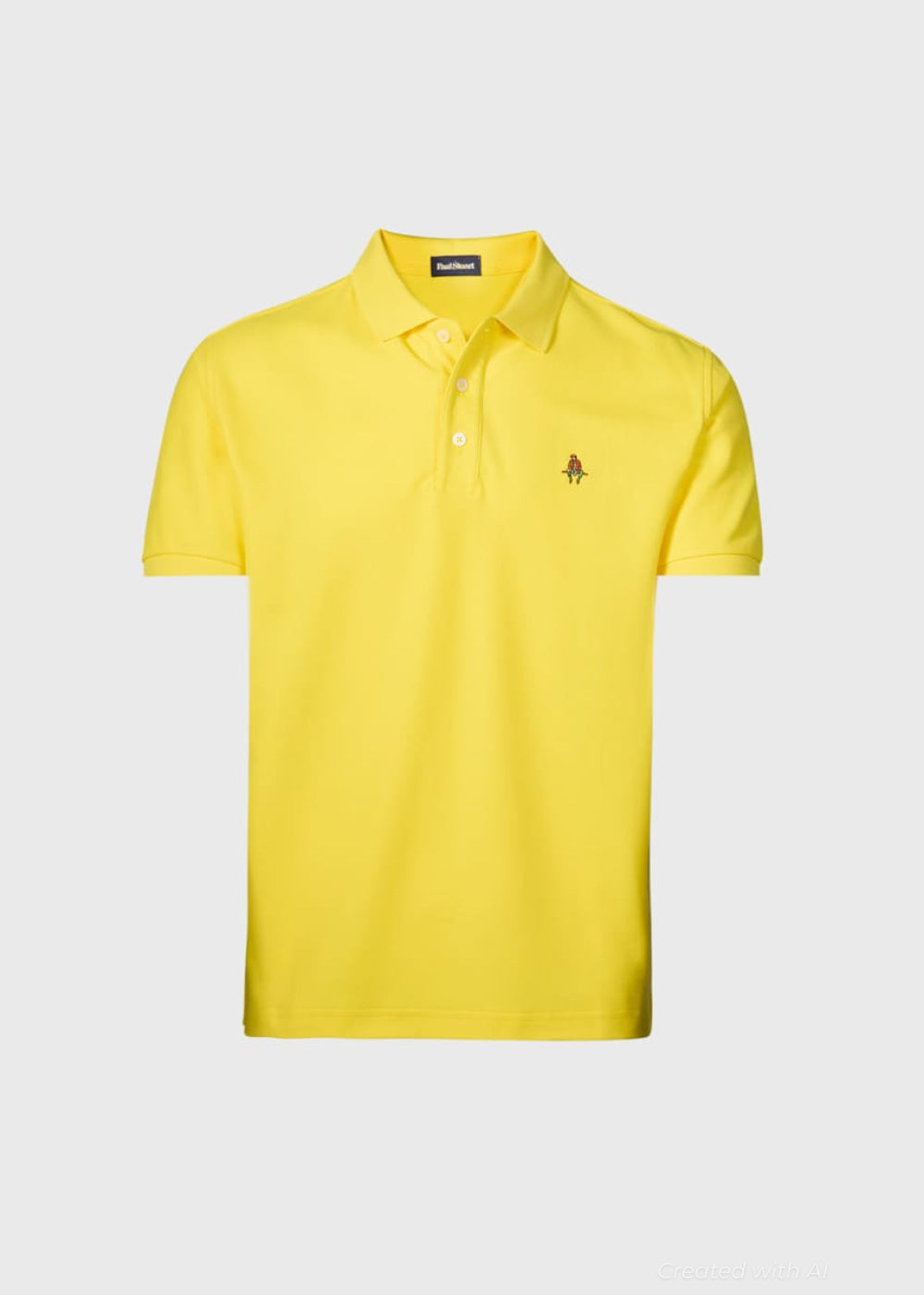 Cotton Piqué Logo Polo - Yellow - Polo