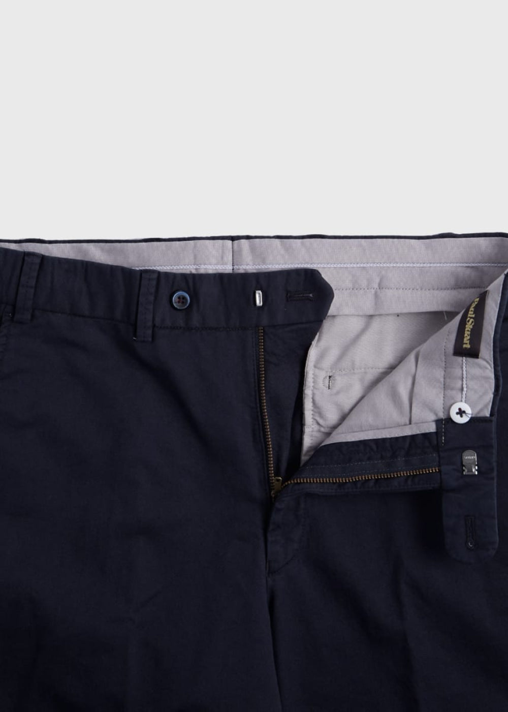 Cotton Plain Front Newton Pant - Navy - Trouser