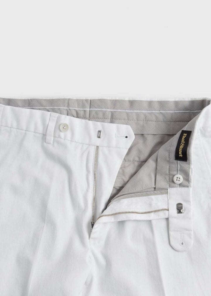 Cotton Plain Front Newton Pant - White - 38 - Trouser