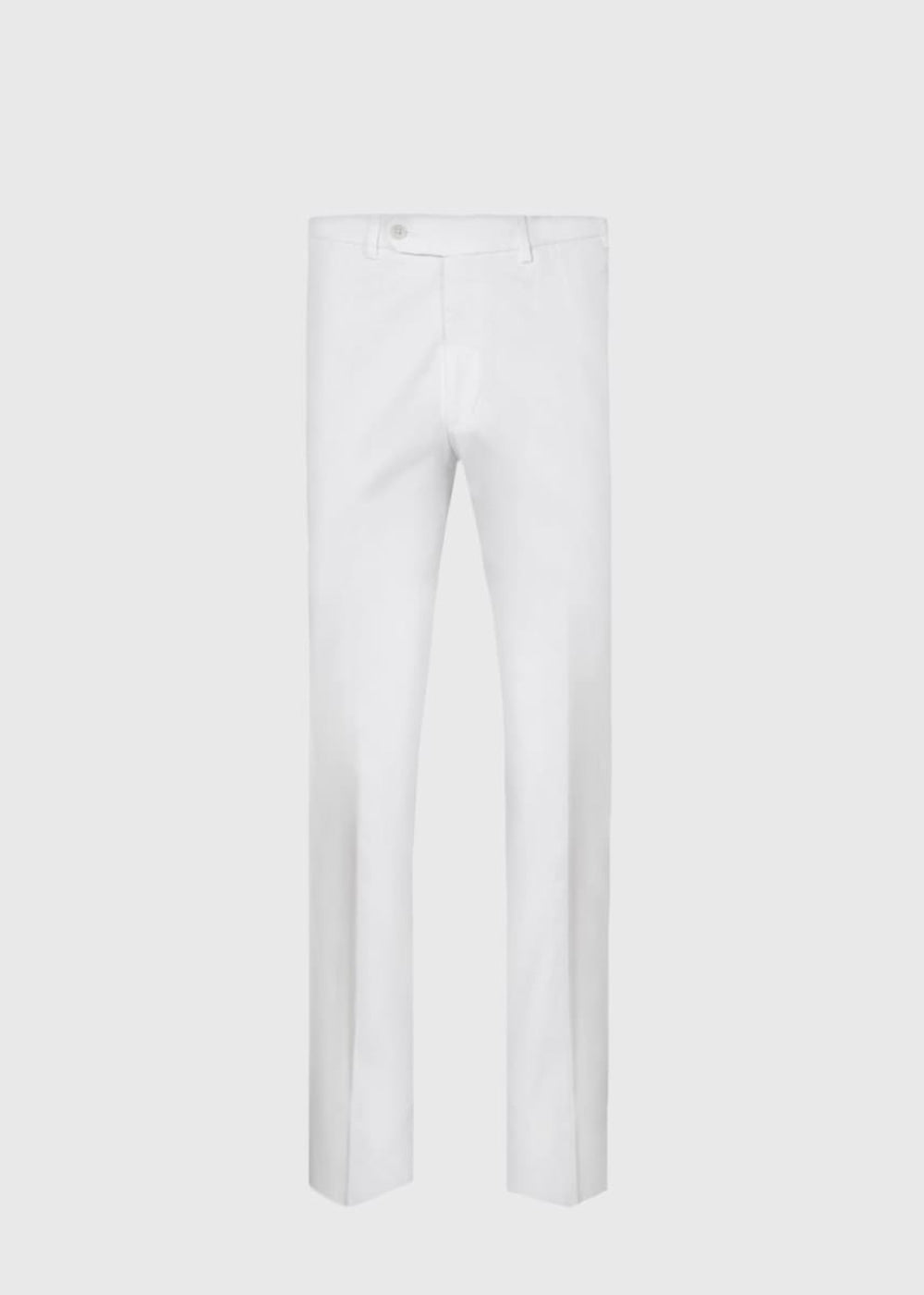Cotton Plain Front Newton Pant - White - 38 - Trouser