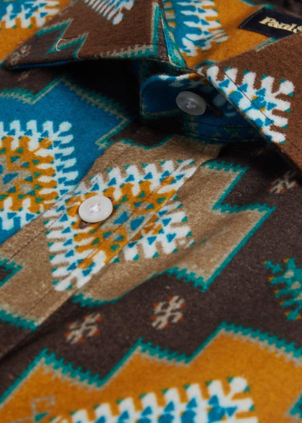 Cotton Print Sport Shirt - Brown - Collared Shirt