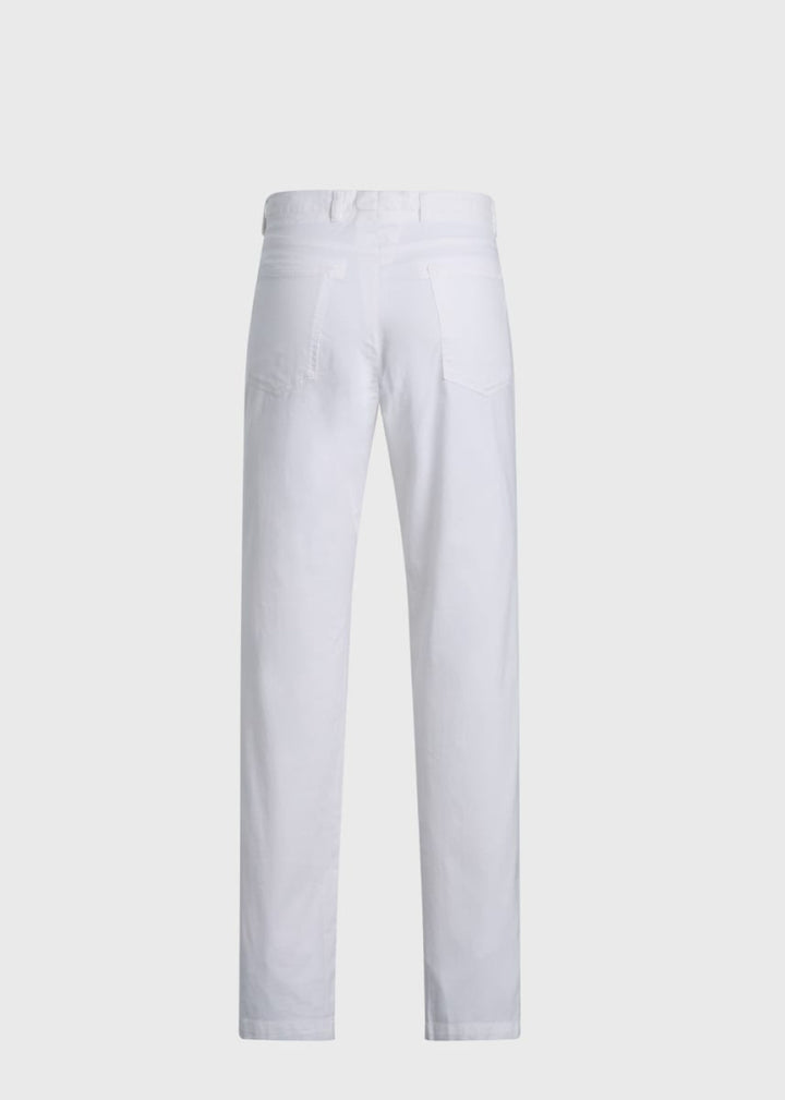 Cotton & Silk Five Pocket Pant - White - 38 - Pants