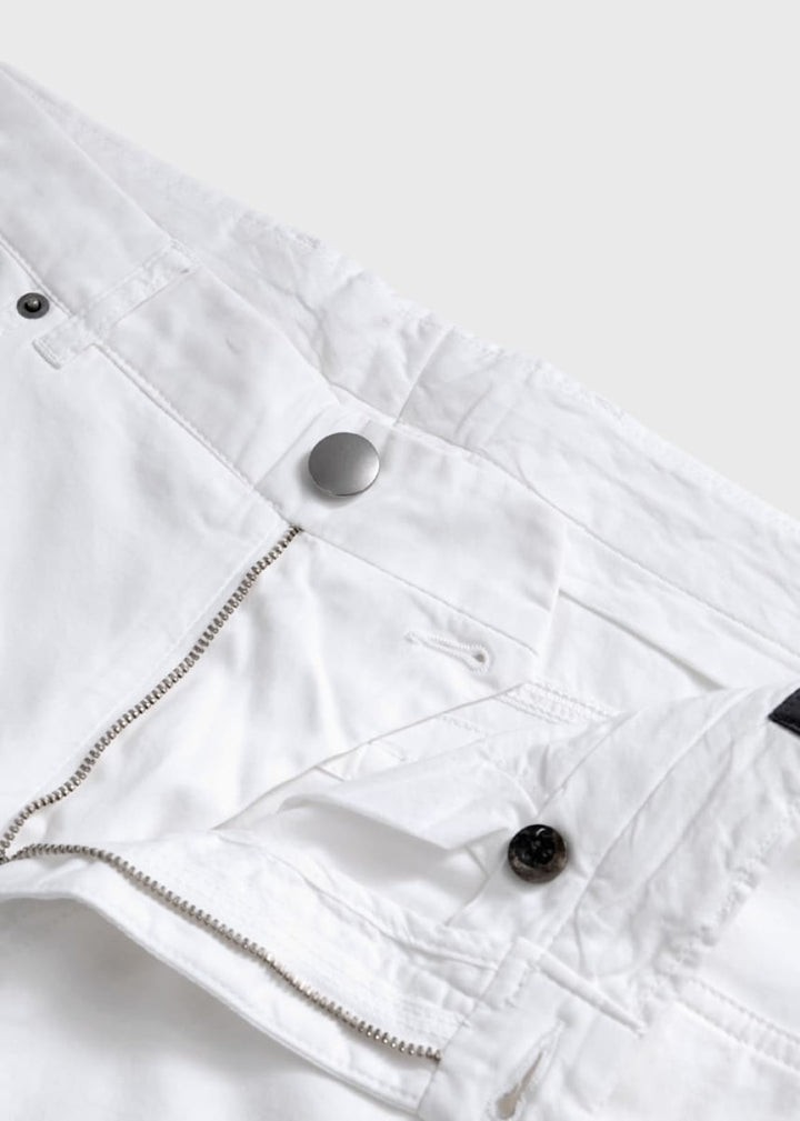 Cotton & Silk Five Pocket Pant - White - 38 - Pants