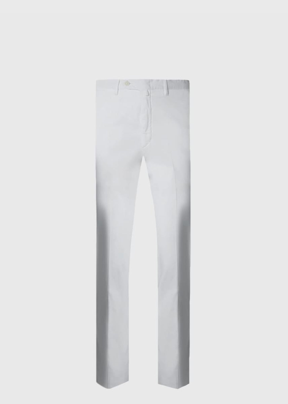 Cotton & Silk Garment Dyed Trouser - White - Trouser