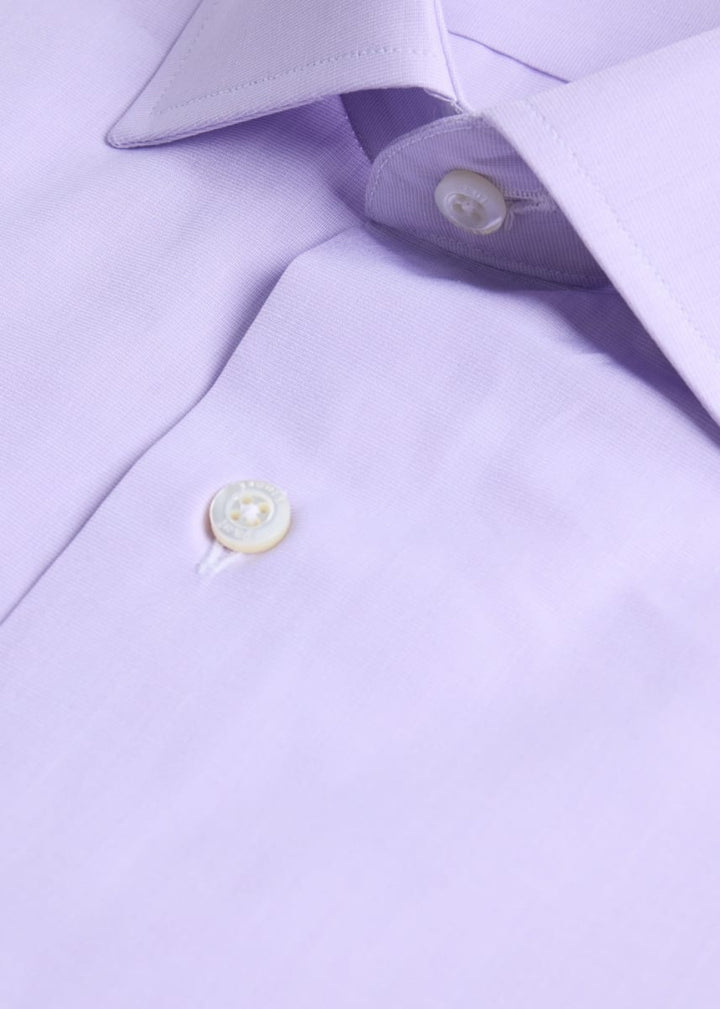 Cotton Solid Shirt - Lilac - Collared Shirt