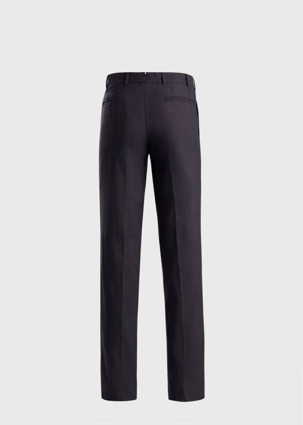 Cotton Stretch Plain Front Trouser - Black - Trouser