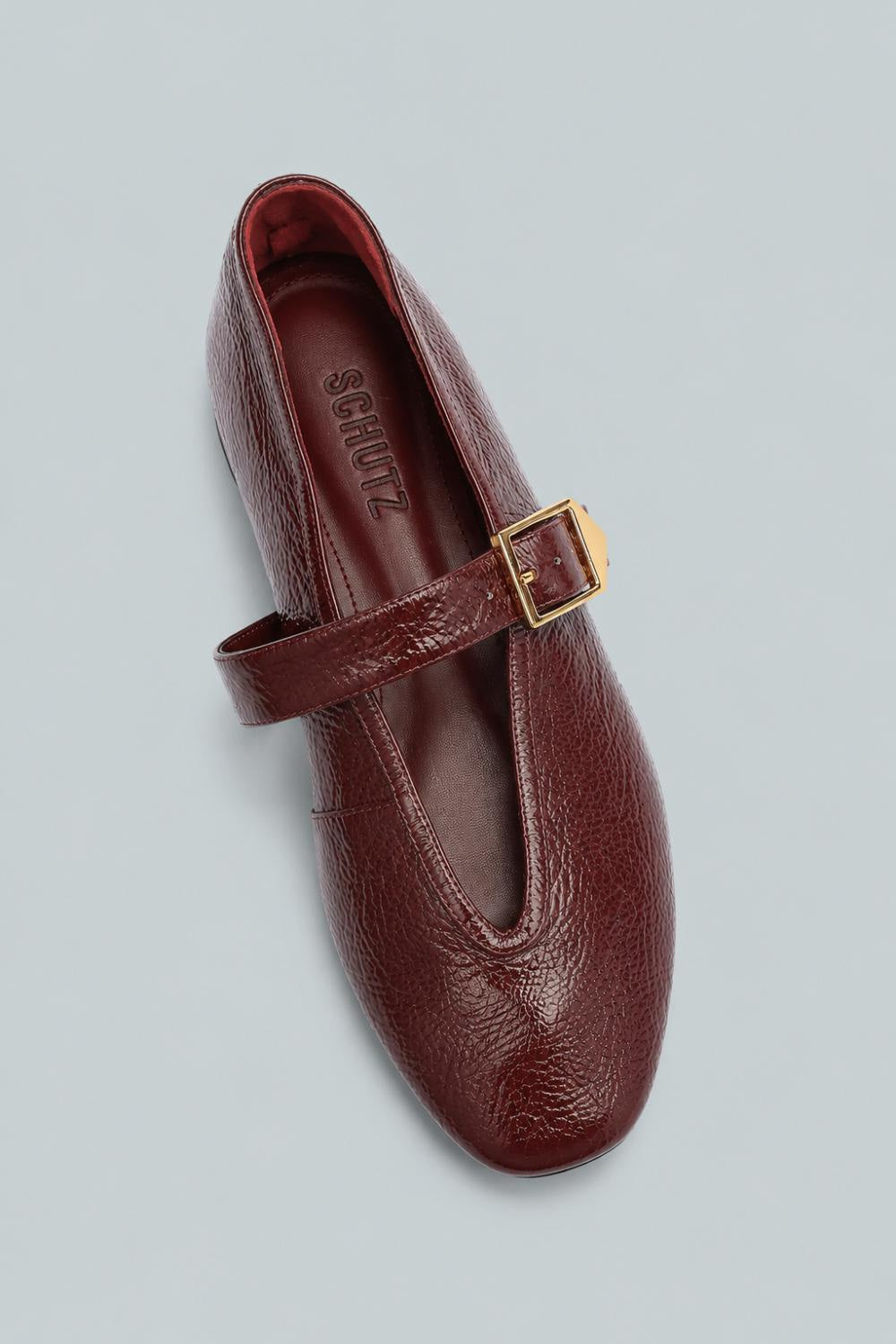 Courtney Buckle Patent Flat - Red - 7.5 - Flats