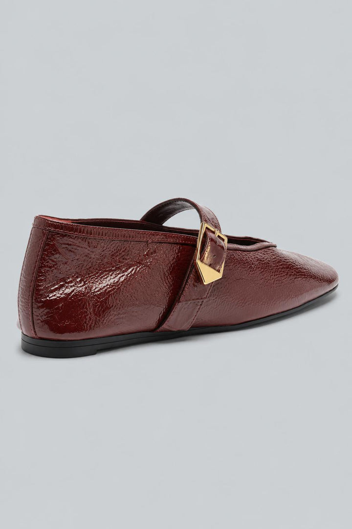 Courtney Buckle Patent Flat - Red - 7.5 - Flats