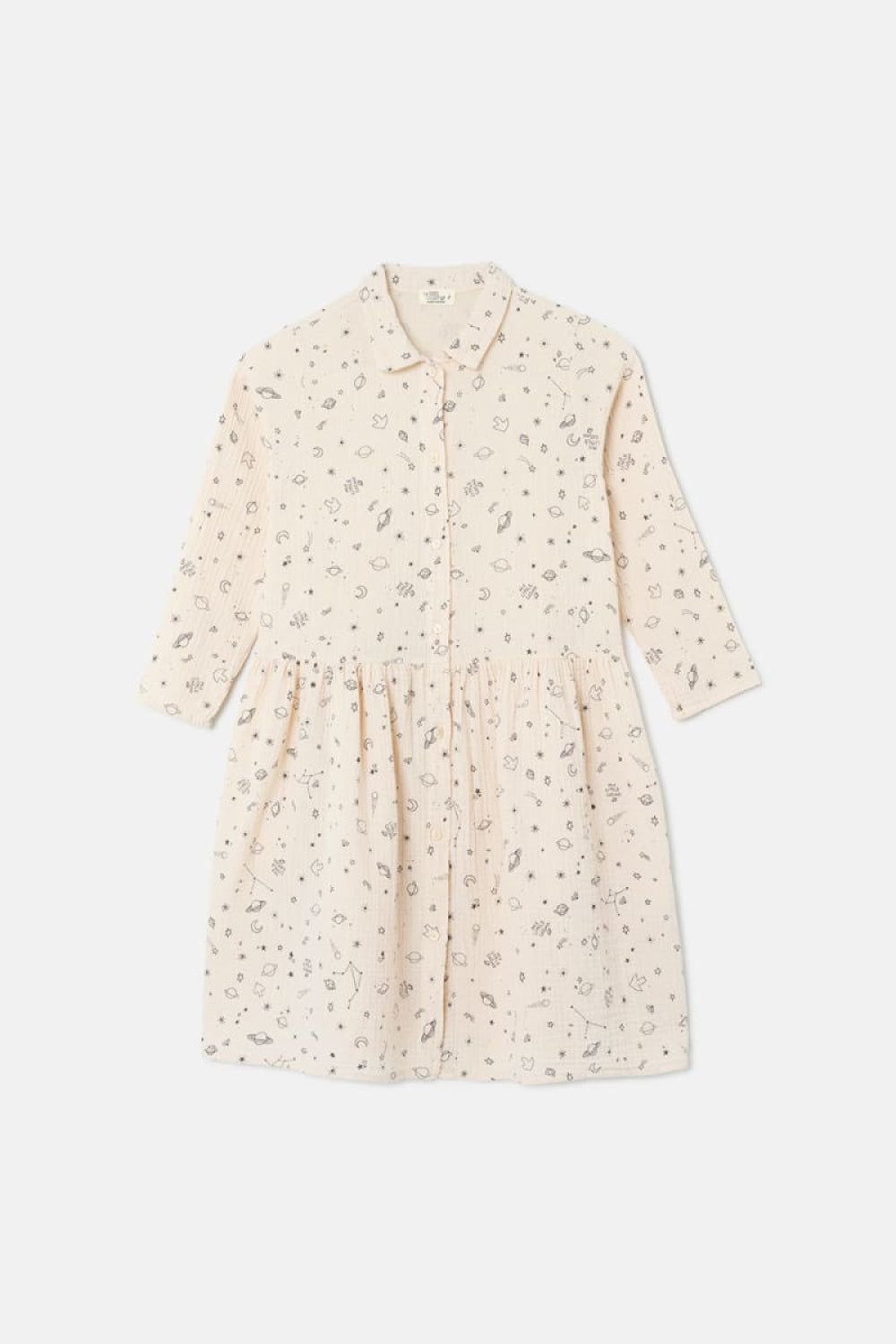 Cozmo Gauze Dress - Stone - 6Y - Dresses