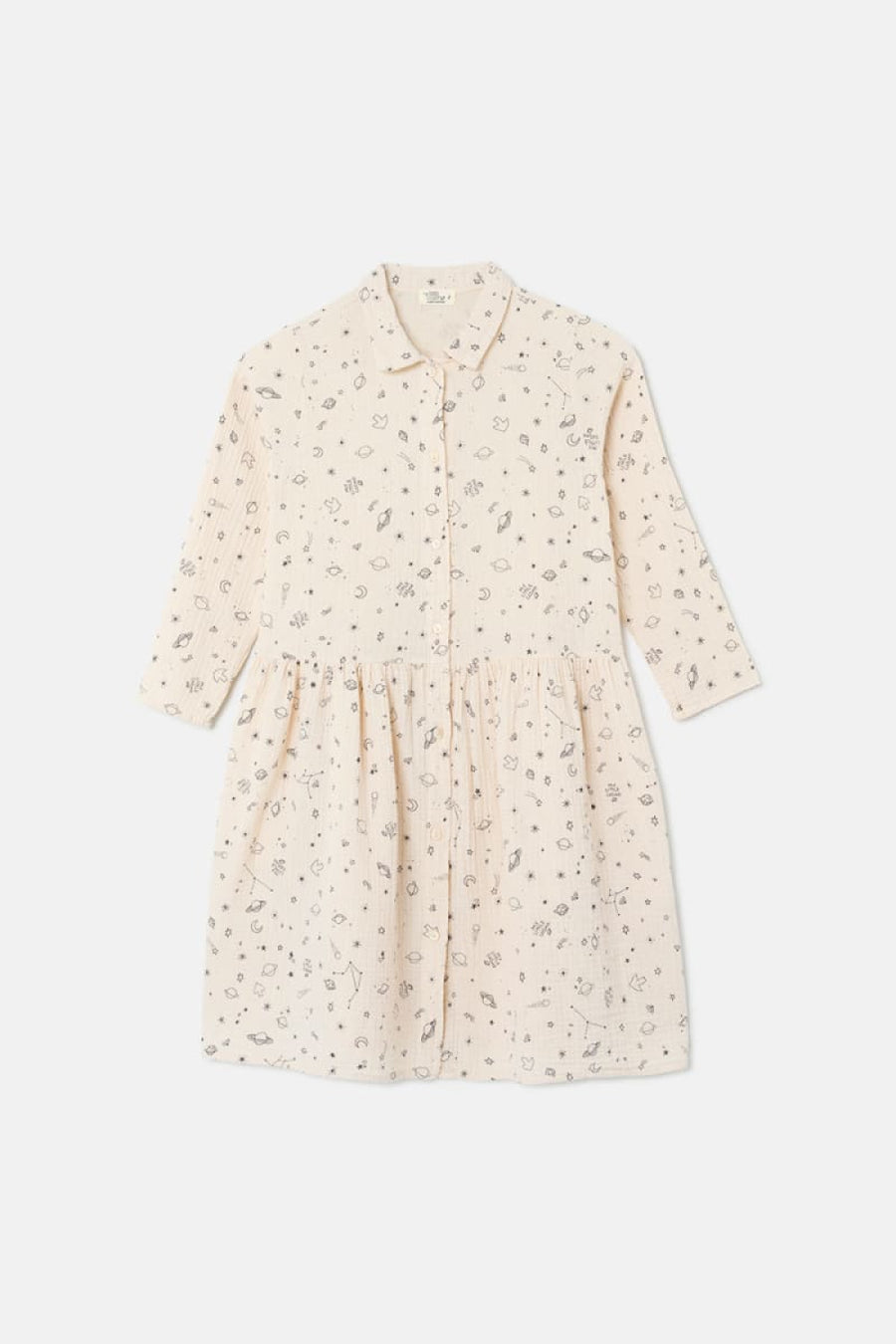 Cozmo Gauze Dress - Stone - 6Y - Dresses