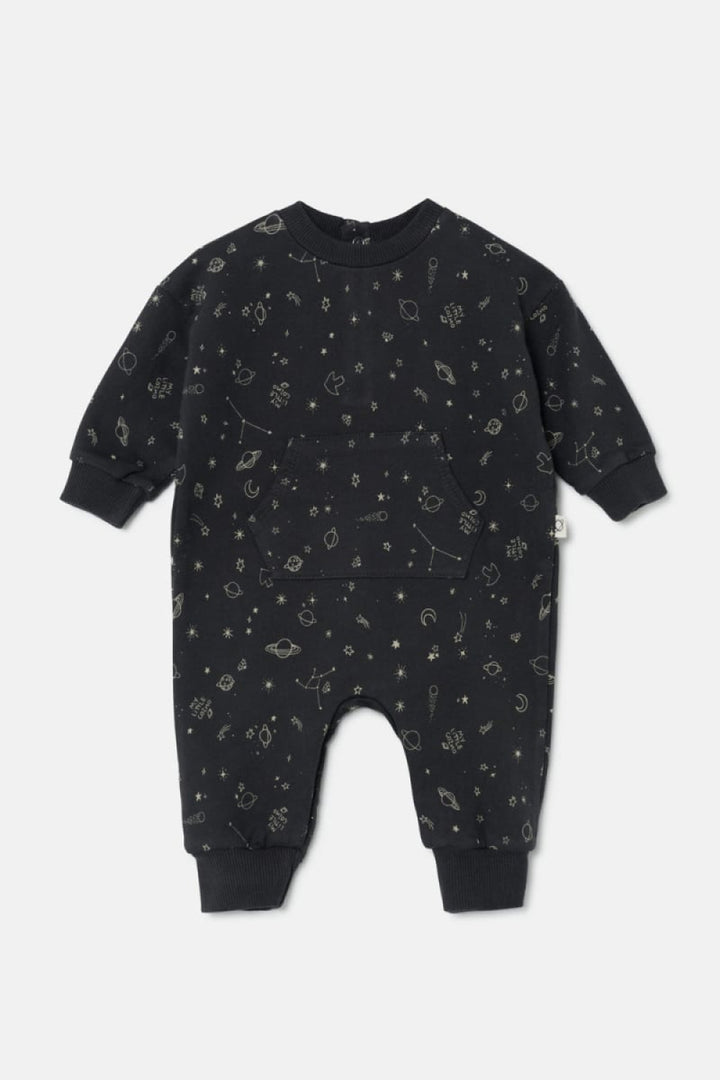 Cozmo Plush Baby Jumpsuit - Dark Grey - 6M - Onesie